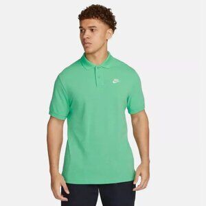 Nike Sportswear Mens Jersey Cotton Short Sleeve Polo Shirt Spring Green Large